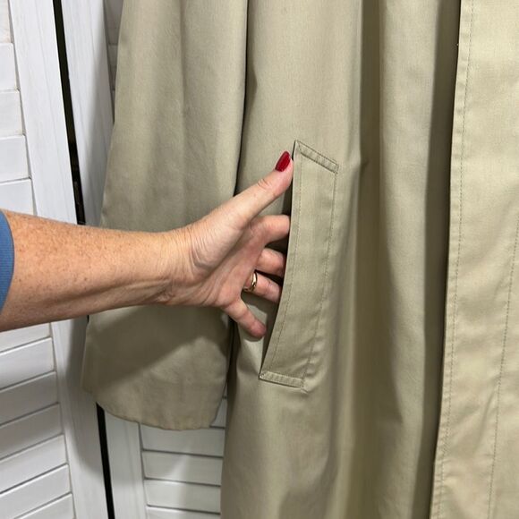 London Fog Men's Iconic Trench Coat 42L 80’s Vintage Beige - Picture 7 of 14